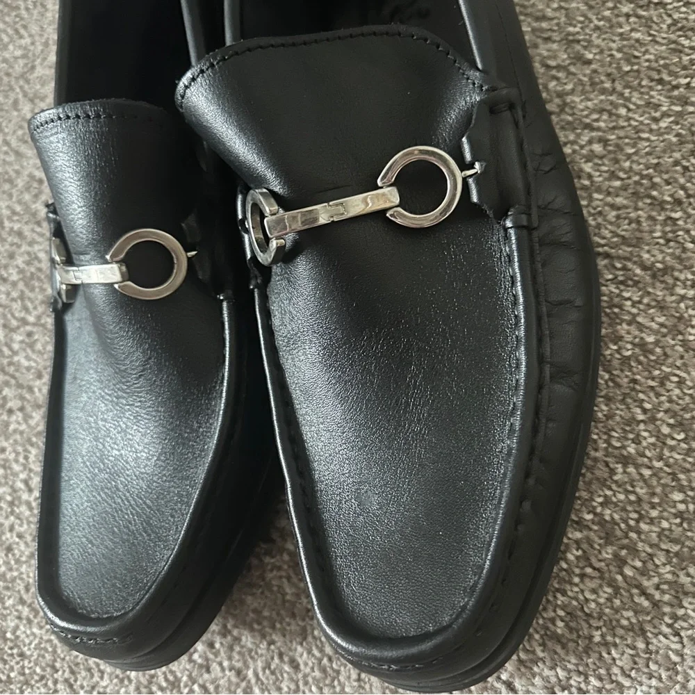 Sandro Moscoloni Sandrino Cordoba Black Leather Loafer Shoes Men’s Size 9.5 D